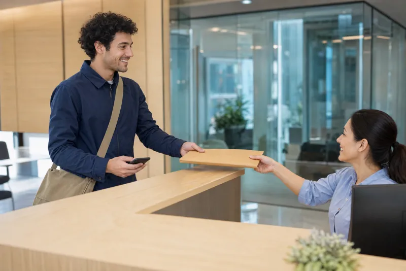 Courier and Delivery at work